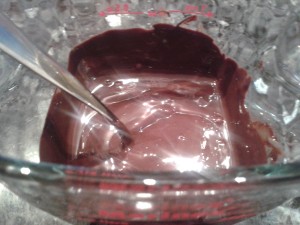 Melted chocolate