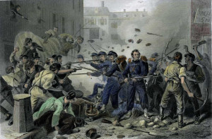 Baltimore Riot 1861. Slightly different shit, slightly different time, same place